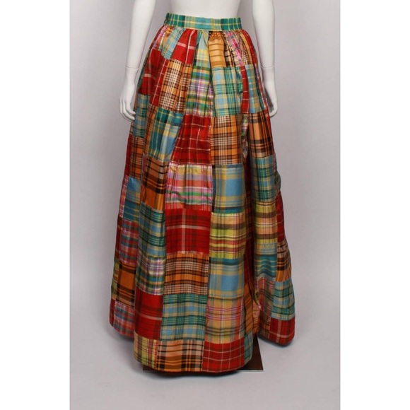Oscar de la Renta Dresses & Skirts - Vintage Oscar de La Renta 100% silk ball patchwork skirt Size 10 Deadstock 1992